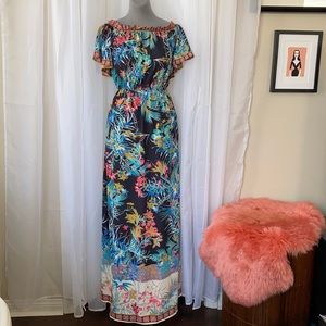 Flying Tomato Tropical Floral Maxi Dress NWT Sz M